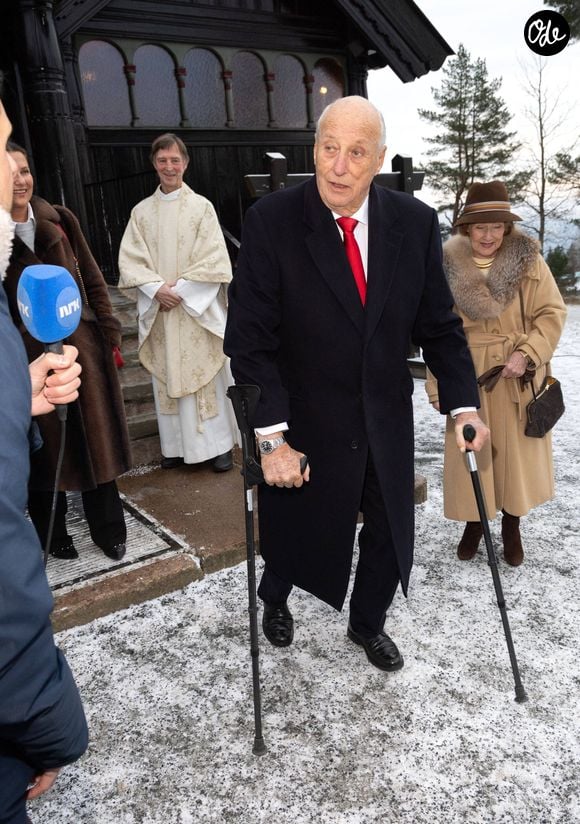 Le roi Harald V de Norvège et la reine Sonja lors de l’office de Noël à la chapelle de Holmenkollen, à Oslo, en Norvège, le 25 décembre 2024.
Dana Press / Bestimage