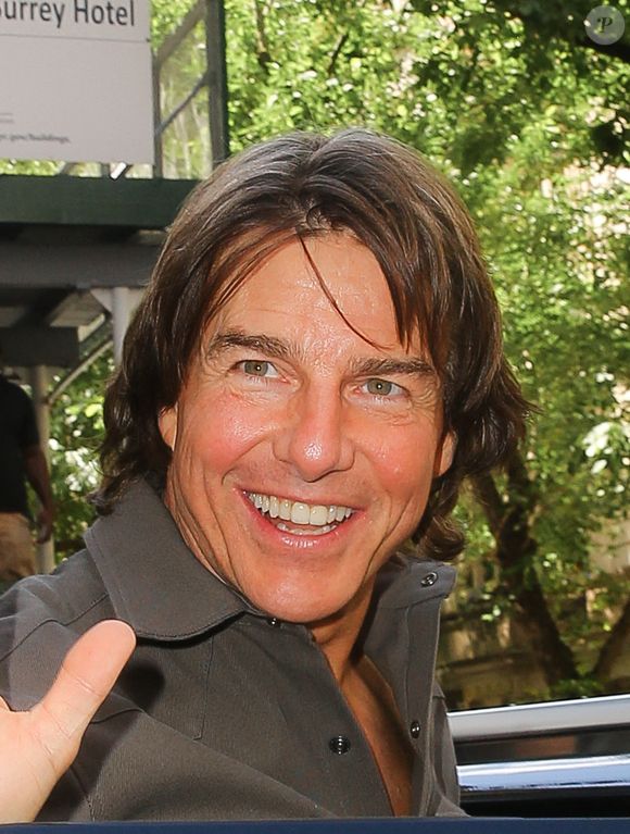 Tom Cruise est tout sourire alors qu'il se rend au Tonight Show Starring Jimmy Fallon, avant de quitter New York City, NY, USA le 19 mai 2025. Photo by Felipe Ramales/Splash News/ABACAPRESS.COM