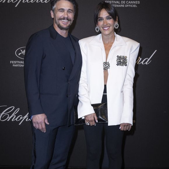 James Franco et sa compgne Izabel Pakzad - Photocall du dîner "Chopard Universe 2025" à l'aéroport de Mandelieu lors du 78ème Festival International du Film de Cannes le 19 mars 2025. © Olivier Borde/Bestimage