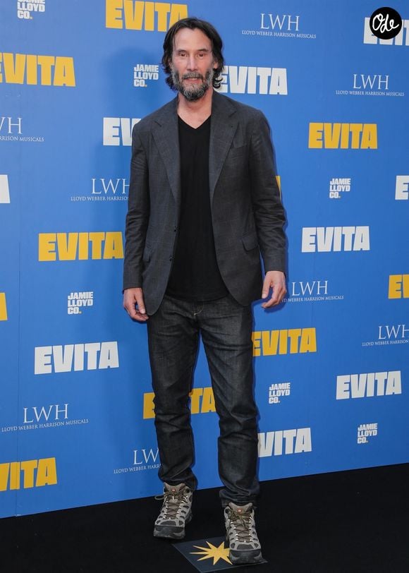 Keanu Reeves pour la promotion de "Evita" à Londres.

© Bestimage