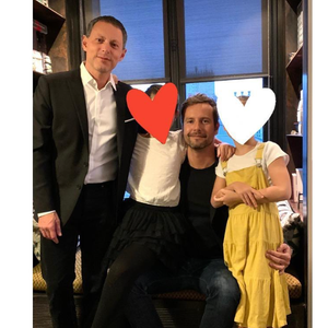 Elle leur a fait une belle déclaration 
Marc-Olivier Fogiel et François Roelents avec leurs filles Milla et Lily