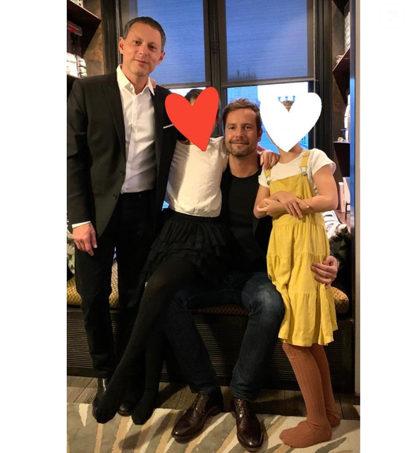 Elle leur a fait une belle déclaration 
Marc-Olivier Fogiel et François Roelents avec leurs filles Milla et Lily