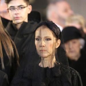 Celine Dion lors des funérailles de l'agent d'artistes canadien René Angelil, le mari de la chanteuse Céline Dion, à la basilique Notre-Dame (où le couple s'est marié en 1994), à Montréal, Canada, le 22 janvier 2016. Photo by Robin Psaila-Papixs Press/ABACAPRESS.COM