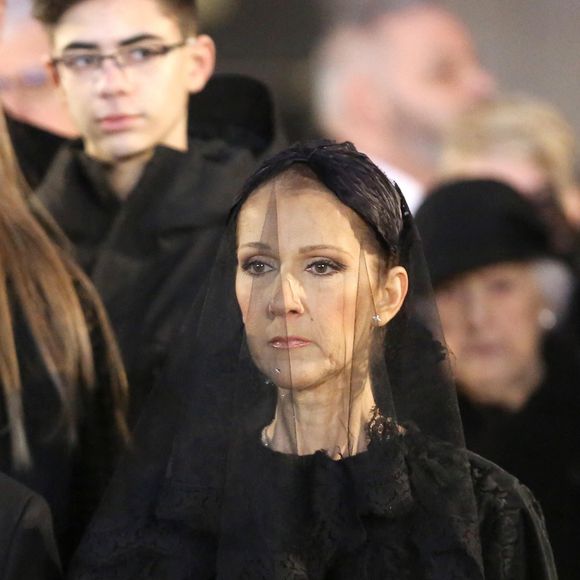 Celine Dion lors des funérailles de l'agent d'artistes canadien René Angelil, le mari de la chanteuse Céline Dion, à la basilique Notre-Dame (où le couple s'est marié en 1994), à Montréal, Canada, le 22 janvier 2016. Photo by Robin Psaila-Papixs Press/ABACAPRESS.COM
