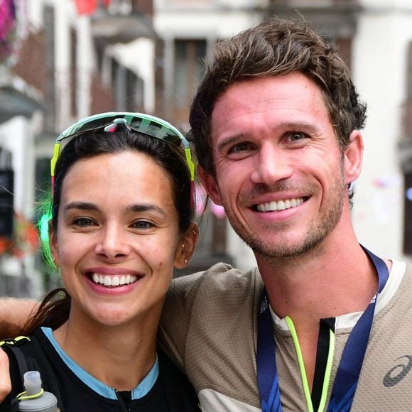 Exclusif - Marine Lorphelin (Miss France 2013) participe et finit la course MCC, 40 kms et 2300m de dénivelé positif, en marge de l'Ultra Trail du Mont Blanc (UTMB) à Chamonix le 26 août 2024. Son compagnon Stanislas Gruau l'a soutenu sur tout le parcours

© Romain Doucelin / Bestimage