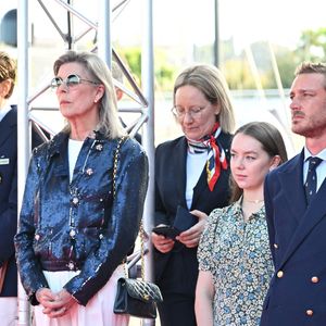 Exclusif - Caroline de Monaco durant la cérémonie d'intronisation des nouveaux membres du Yacht Club de Monaco, le 17 juin 2024, et la célébration de ses 40 ans de présidence du Yacht Club. © Bruno Bebert / Bestimage