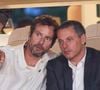 François Roelants et son mari Marc-Olivier Fogiel - Personnalités dans les tribunes lors des Internationaux de France de tennis de Roland Garros 2024 à Paris. Le 29 mai 2024
© Jacovides-Moreau / Bestimage