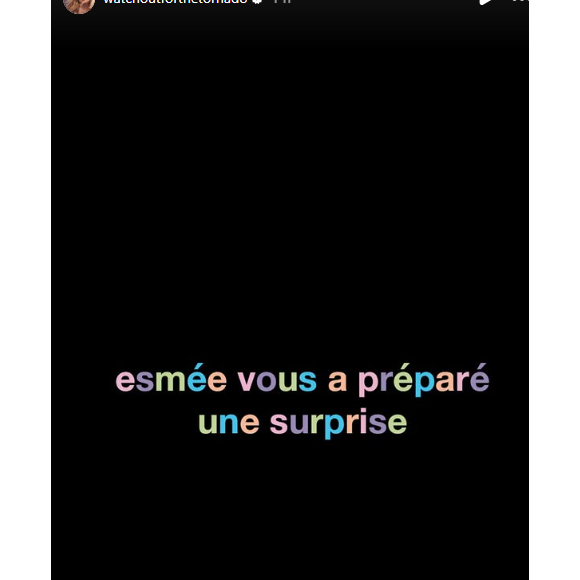 Louane dévoile la belle surprise qu'Esmée et elle ont préparé, à quelques jours de l'Eurovision 2025 - story Instagram, 7 mai