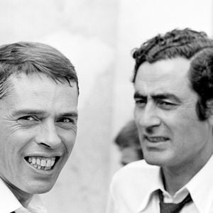 Archives - Jacques Brel et Charley Marouani sur le tournage du film "Les risques du métier". En 1967 © Bernard Leguay via Bestimage