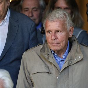 Patrick Poivre d'Arvor lors de la cérémonie d'enterrement de Daniel Bilalian à l'église Saint-Pierre de Neuilly-sur-Seine, près de Paris, France, le 22 mai 2025. Le journaliste, présentateur de journaux télévisés et animateur de télévision français Daniel Bilalian est décédé le 14 mai 2025 à l'âge de 78 ans. Photo par Raphael Lafargue/ABACAPRESS.COM