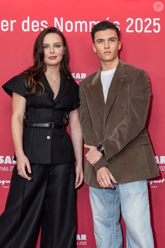 Malik Frikah, Mallory Wanecque - Photocall du dîner des nommés 2025 pour la cérémonie des Cesar au Fouquet's à Paris le 10 février 2025 © Olivier Borde /Bestimage
