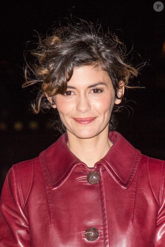 Audrey Tautou lors de l'inauguration des décorations de Noël au magasin Les Galeries Lafayette à Paris, France, le 8 novembre 2016.