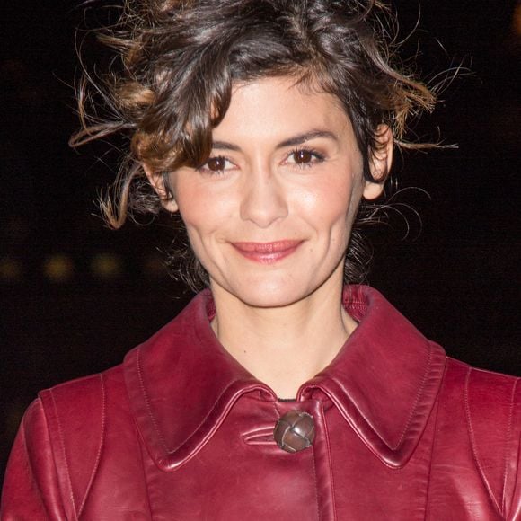 Audrey Tautou lors de l'inauguration des décorations de Noël au magasin Les Galeries Lafayette à Paris, France, le 8 novembre 2016.