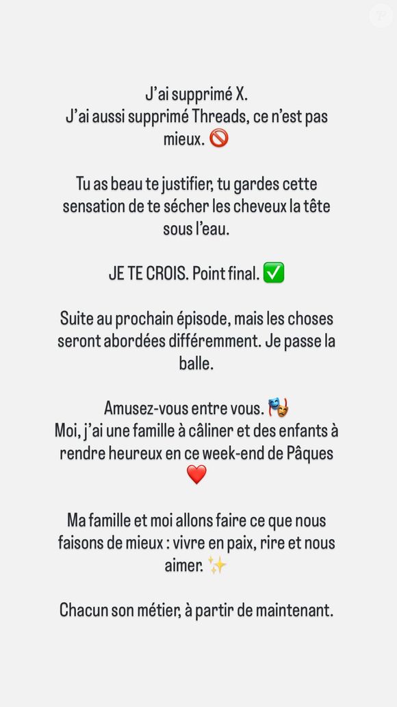 Pedro Ales annonce avoir supprimé le réseau social X et Threads pour retrouver la paix et se concentrer sur sa famille. Instagram /dompedroalves