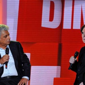 Serge Lama et Enrico Macias lors de l'enregistrement de l'émission Vivement dimanche le 29 août 2012.
Crédit : AGENCE / BESTIMAGE