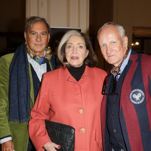 Exclusif -  Leonard Cione, Françoise Fabian, Loïc de Bougainvilliers - 50ème de la pièce "Lyly" avec M. Bernier et F. Perrin au théâtre de Paris le 27 mars 2025. © Coadic Guirec/Bestimage