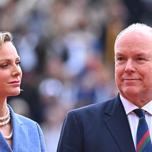 Le Prince Albert II de Monaco et la Princesse Charlène assistent à la finale hommes du Monaco Rolex Masters à Monte-Carlo, Monaco, le 13 avril 2025. Photo par Corinne Dubreuil/ABACAPRESS.COM