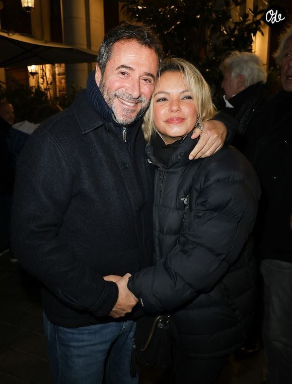 Bernard Montiel et Séverine Ferrer à Paris le 14 décembre 2025. © Coadic Guirec / Bestimage