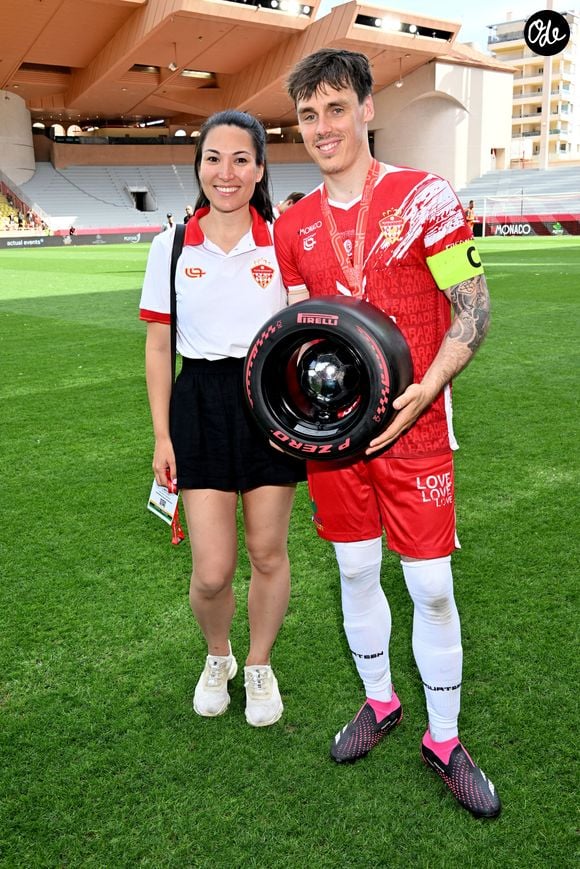 Louis et Marie Ducruet lors du match de football caritatif au stade Louis II de Monaco opposant les Barbagiuans aux pilotes de l'équipe Nazionale Piloti dans le cadre de la "Racing Stars Football Cup" le 3 juin 2026.
© Bruno Bebert / Bestimage