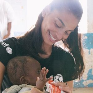 Tatiana Silva est en mission pour l'Unicef dans le sud de Madagascar en Avril 2023 © Arnaud Juherian / Unicef via Bestimage