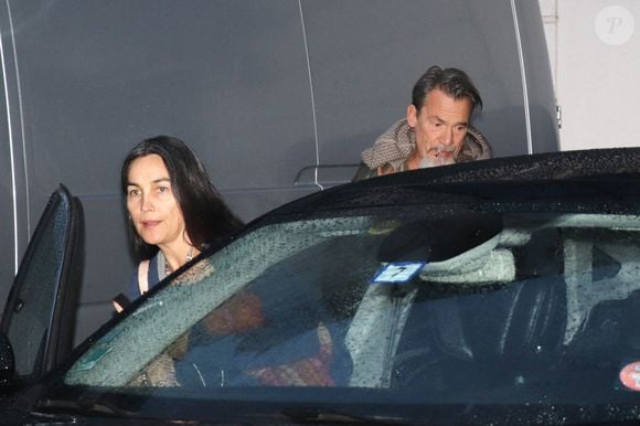 Florent Pagny et sa femme Azucena - Arrivées des people à l'enregistrement de l'émission "Vivement dimanche " à Paris le 19 février 2020. Crédit : AGENCE / BESTIMAGE