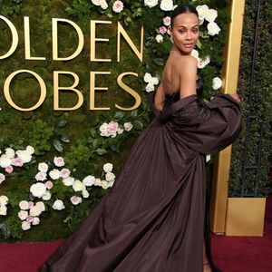 Zoe Saldana lors de la 82ème édition des Golden Globes au Beverly Hilton à Los Angeles, le 5 janvier 2024.