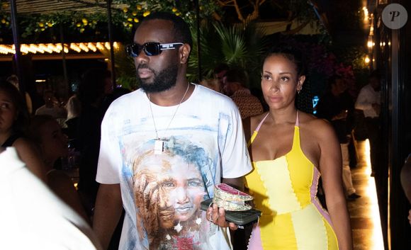 Gims et DemDem au restaurant "Gioia" avant de faire la fête au VIP Room à Saint-Tropez le 28 juillet 2022.

© Hippolyte Hamonet/Bestimage