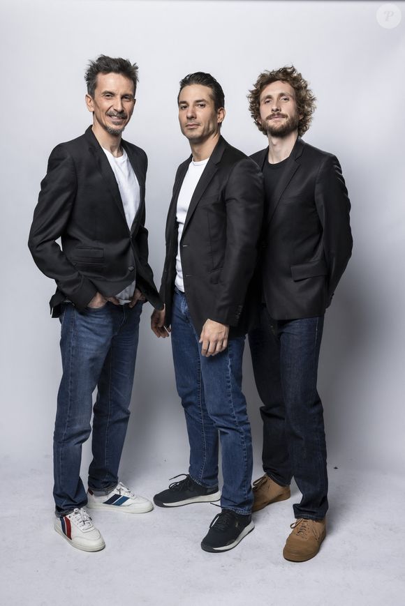 Exclusif - Arnaud Tsamere, Jérémy Ferrari et Baptiste Lecaplain - Studio - Enregistrement de l'émission "La chanson secrète", présentée par N.Aliagas et diffusée le 29 décembre sur TF1. © Guillaume Gaffiot-Cyril Moreau / Bestimage
