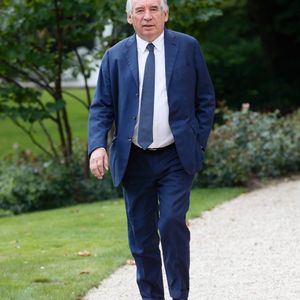 François Bayrou, président du Modem - Le président de la République française E.Macron reçoit les représentants du camp présidentiel à l'Elysée, le 23 août 2024, en vue de nommer le Premier ministre. Le chef de l'Etat doit recevoir les 23 et 26 août 2024 les leaders des formations politiques, avant de désigner le nouveau chef du gouvernement. 
© Christophe Clovis / Bestimage