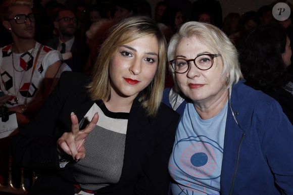 Marilou Berry et sa mère Josiane Balasko - People au défilé Jean-Paul Gaultier lors de la Fashion Week Haute-Couture Automne-Hiver 2013/2014 à Paris le 3 juillet 2013. 
Bestimage