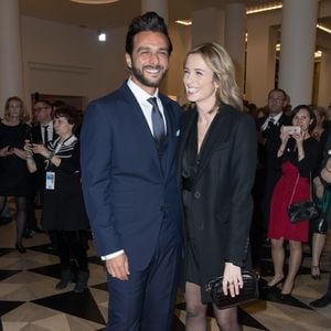 Maxim Nucci et sa compagne Isabelle Ithurburu (enceinte) - Arrivées lors de la 43ème cérémonie des Cesar à la salle Pleyel à Paris, le 2 mars 2018.
© Dominique Jacovides - Olivier Borde / Bestimage