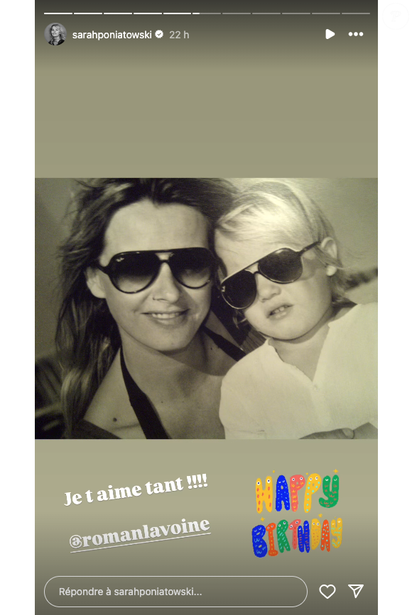 Sarah Poniatowski célèbre les 18 ans de son fils Roman Lavoine sur Instagram.