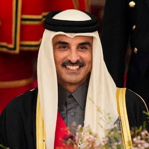 L’émir du Qatar a acheté une villa à Coignières dans les Yvelines.
Le roi Charles III d'Angleterre - L'émir du Qatar Tamim ben Hamad Al-Thani et sa femme Jawaher bint Hamad bin Suhaim Al-Thani au dîner d'Etat au palais de Buckingham lors de sa visite d'Etat au Royaume-Uni. Julien Burton / Bestimage