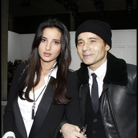 Jean-Luc Delarue et sa compagne Anissa au défilé Dior Homme 2012-2013 à Paris © Bertrand Rindoff Petroff Bestimage
