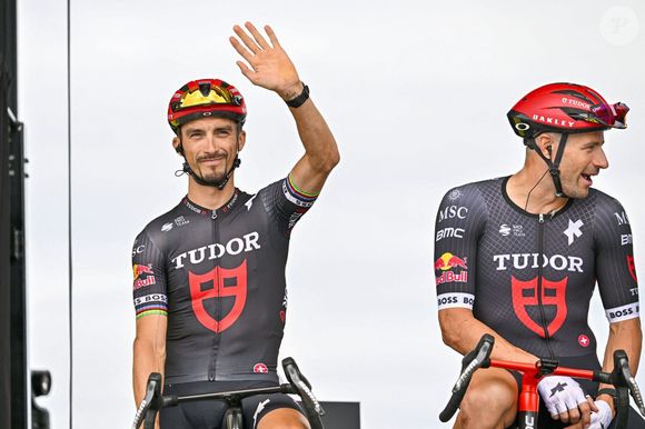 LILLE METROPOLE, FRANCE - 05 JUILLET : Alaphilippe Julian (FRA) de l'équipe Tudor Pro Cycling Team avant le départ de la course lors de la 1ère étape de la 112ème édition du Tour de France, une étape de course cycliste sur route UCI World Tour 2.UWT pour Hommes Elite de 185 km avec départ à Lille Métropole et arrivée à Lille Métropole, le 5 juillet 2025 à Lille Métropole, France. Photo News/Psnewz/Bestimage