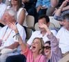 Oriane Deschamps et Michèle Laroque lors des Internationaux de France de Tennis de Roland Garros 2025. Paris, le 30 mai 2025 @Zabulon Laurent ABACA