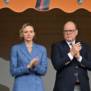 Georg Fespetics, la princesse Charlene de Monaco, le prince Albert II de Monaco et Melanie-Antoinette de Massy, la présidente du Rolex Monte-Carlo Masters, durant la finale de la 118e édition du Rolex Monte-Carlo Masters, au Monte-Carlo Country Club à Roquebrune Cap Martin, le 13 avril 2025.
L'espagnol Carlos Alcaraz a battu l'italien Lorenzo Musetti 3-6 / 6-1 / 6-0. © Bruno Bebert / Bestimage