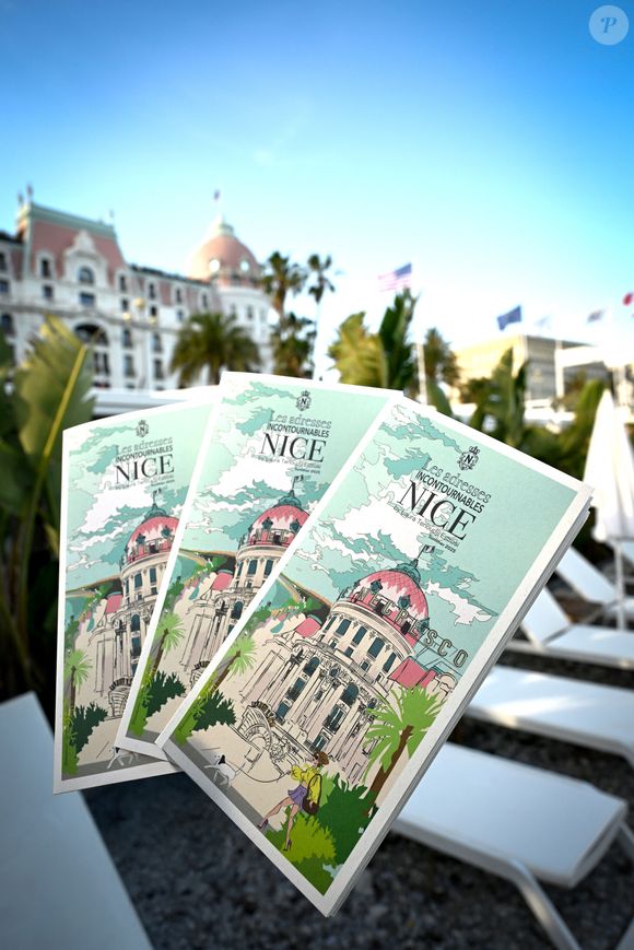 Exclusif - Laura Tenoudji Estrosi a présenté son 9ème guide des adresses incontournables by Laura Tenoudji Estrosi à la plage de l'hôtel Negresco à Nice, le 3 juin 2025. 
 © Bruno Bebert/Bestimage