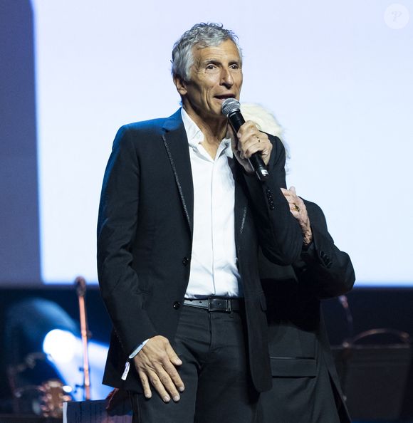 Nagui - Scène du Gala de la Fondation Recherche Alzheimer placée sous le signe de l’émotion et du partage avec un concert unique sur le thème "2 générations chantent pour la 3ème" à l’Olympia à Paris le 17 mars 2025. © Olivier Borde - Bertrand Rindoff/Bestimage