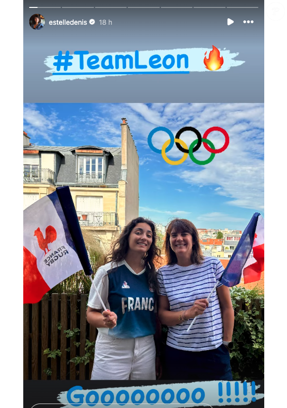 Sur Instagram, l'ex de Raymond Domenech et maman de Victoire, née le 11 juillet 2004, et de Merlin, né le 25 juillet 2007 a partagé les drôles de petits mots que son chéri sportif lui laisse quand il n'est pas là

Estelle Denis et sa fille, Victoire aux JO de Paris, ce dimanche 28 juin 2024.