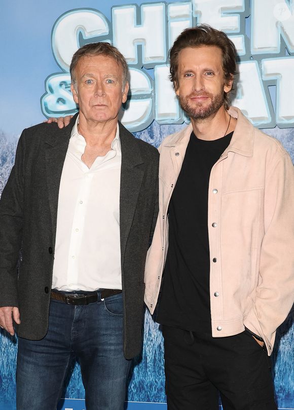 Franck Dubosc et Philippe Lacheau - Avant-première du film "Chien et chat" à l'UGC Normandie à Paris le 11 février 2024. © Coadic Guirec/Bestimage