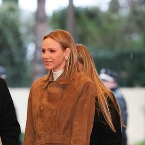 Le prince Albert II de Monaco, La princesse Charlène de Monaco, La princesse Stéphanie de Monaco, Camille Gottlieb lors du spectacle Monaco sous les Etoiles, sous le chapiteau de Fontvieille à Monaco, le 22 décembre 2025. 
© Claudia Albuquerque / Bestimage