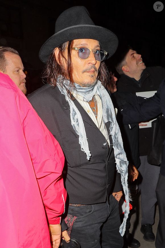 Johnny Depp est arrivé à la cérémonie d'hommage à Patti Smith à New York, USA, le 26 mars 2025. Photo by Felipe Ramales/Splash News/ABACAPRESS.COM