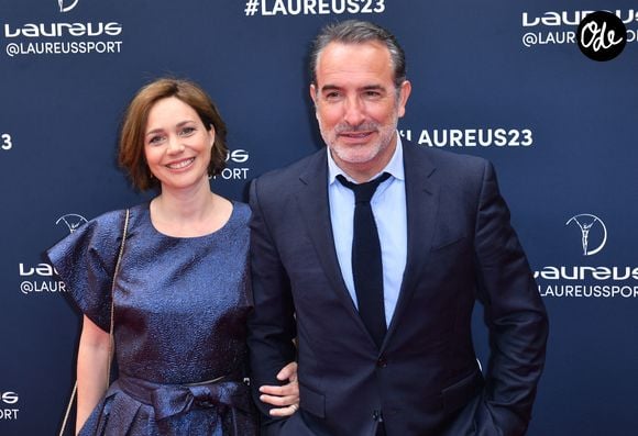 Jean Dujardin et Nathalie Péchalat - Red Carpet de la cérémonie " 2023 Laureus World Sports Awards" à Paris le 8 mai 2023 . 

© Veeren/Bestimage