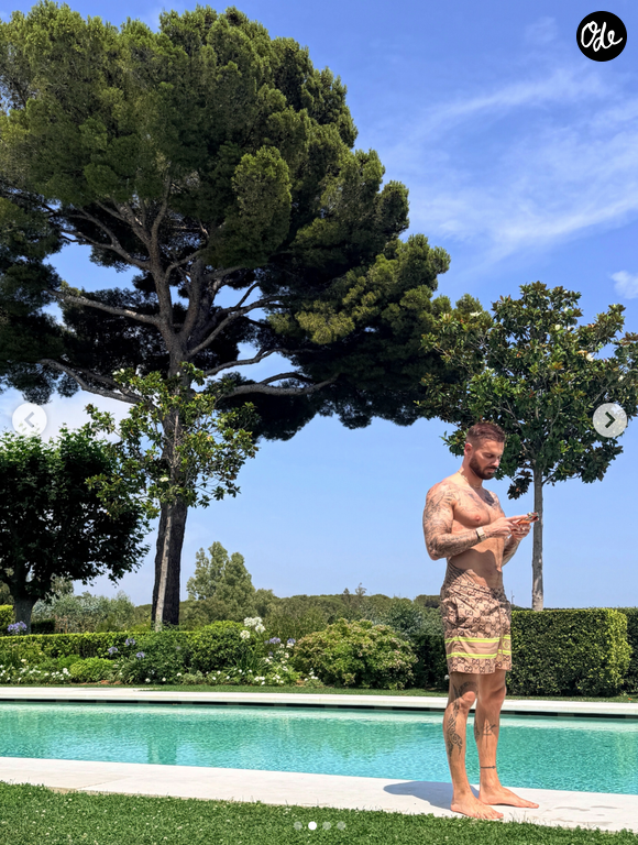 En légende, il a simplement écrit : "TURQUOISE est le thème".

Capture Instagram - Matt Pokora