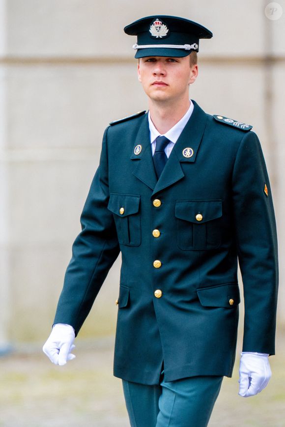 Le prince Gabriel assiste au défilé militaire de la fête nationale le 21 juillet 2024 à Bruxelles, Belgique. © ischa Schoemaker/ABACAPRESS.COM