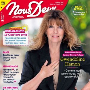 Gwendoline Hamon en couverture du magazine "Nous Deux", numéro du 25 août 2025.