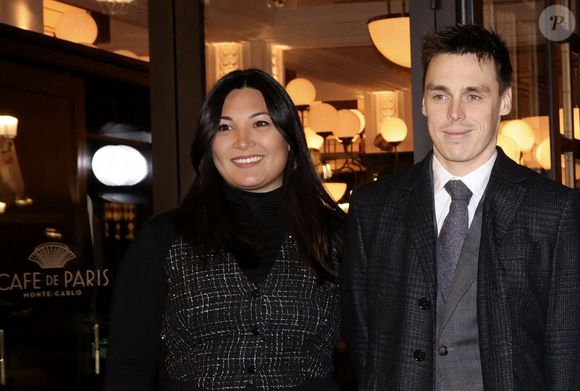 Louis Ducruet et sa femme Marie - Inauguration de la brasserie "Café de Paris Monte-Carlo" sur la Place du Casino à Monaco le 22 novembre 2023. © Claudia Albuquerque/Bestimage
