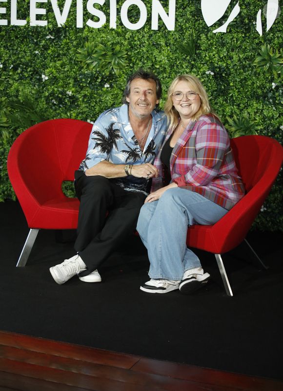 Lola Dubini et Jean-Luc Reichmann au photocall de la série "Leo Mattei, Brigade des mineurs" lors du 62ème Festival de Télévision de Monte-Carlo, à Monaco, le 19 juin 2023. © Denis Guignebourg/BestImage