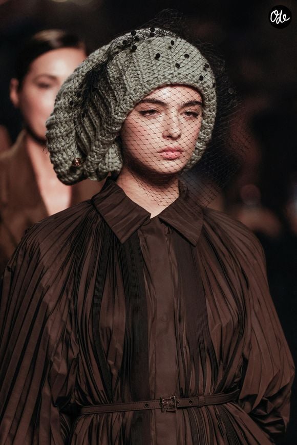 Deva Cassel défile lors du défilé Fendi dans le cadre de la Fashion Week de Milan – Collection femme automne-hiver 2025/2026, le 26 février 2025 à Milan, en Italie. Photo de Marco Piovanotto/ABACAPRESS.COM